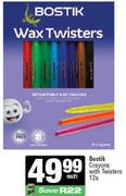 Bostik Crayons With Twisters-12s Pack