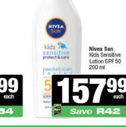Nivea Sun Trigger Kids Sensitive-270ml Each