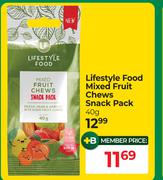 Lifestyle Food Mixed Fruit Chews Snack Pack-40g