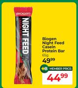 Biogen Night Feed Casein Protein Bar-65g