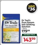 Dr Teal's Pure Epsom Salt Soaking Solution-1.36Kg