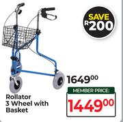 Rollator 3 Wheel With Basket
