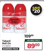 Tabard Roll On Banded Pack-2 x 30ml