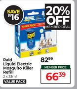 Raid Liquid Electric Mosquito Killer Refill-2 x 33ml