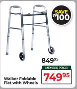 Walker Foldable Flat With Wheels