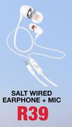 Salt Wired Earphone + Mic