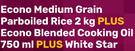 Econo Medium Grain Parboiled Rice 2Kg + Econo Blended Cooking Oil 750ml-For All
