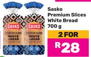 Sasko Premium Slices White Bread-For 2 x 700g