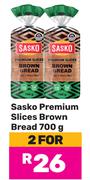 Sasko Premium Slices Brown Bread-For 2 x 700g