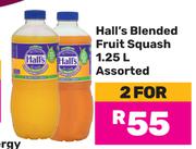 Hall's Blended Fruit Squash Assorted-For 2 x 1.25L