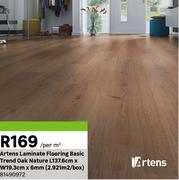 Artens Laminate Flooring Basic Trend Oak Nature L137.6cm x W19.3cm x 6mm(2.921Sqm/Box) 81490972-Per 