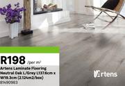 Artens Laminate Flooring Neutral Oak L/Grey L137.6cm x W19.3cm (2.124 Sqm/Box) 81490983-Per Sqm