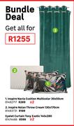 Inspire Navia Cushion Multicolor/Nolan Throw Cream/Eyelet Curtain Tony Exotic-For All