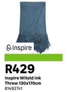 Inspire Witold Ink Throw 130 x 170cm 81492741