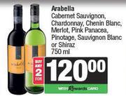 Arabella Cabernet Sauv,Chardonnay,Chenin Blanc,Merlot,Pink Panacea,Pino,Sauv Blanc Or Shiraz-2x750ml