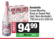 Annabelle Cuvee Blanche, Rose Or Sweet Red-For 2 x 750ml Or 6 x 250ml