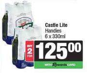 Castle Lite Handies-For 2 x 6 x 330ml