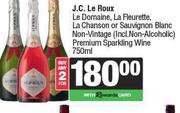 J.C.Le Roux Le Domaine,Le Fleurette,La Chanson Or Sauv Blanc Non Vintage Sparkling Wine-2x750ml