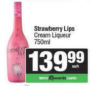 Strawberry Lips Cream Liqueur-750ml Each