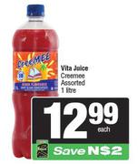 Vita Juice Creemee Assorted-1L Each