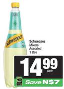 Schweppes Mixers Assorted-1L Each