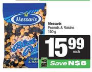 Messaris Peanuts & Raisins-150g Each