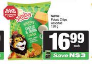 Simba Potato Chips Assorted-120g Each