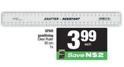 Spar Goodliving Clear Ruler 30cm