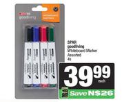 Spar Goodliving Whiteboard Marker Assorted-4s Pack