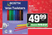 Bostik Crayons With Twisters-12s Pack