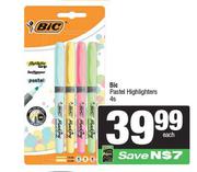 BIC Pastel Highlighters-4s Pack