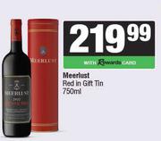 Meerlust Red In Gift Tin-750ml