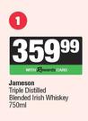 Jameson Triple Distilled Blended Irish Whiskey-750ml