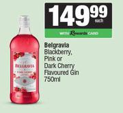Belgravia Blackberry, Pink Or Dark Cherry Flavoured Gin-750ml