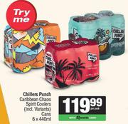 Chillers Punch Caribbean Chaos Spirit Coolers Cans-6 x 440ml Per Pack
