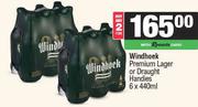Windhoek Premium Lager Or Draught Handies-For 2 x 6 x 440ml