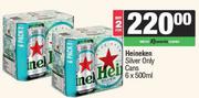 Heineken Silver Only Cans-For 2 x 6 x 500ml