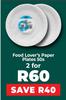 Food Lover's Paper Plates-For 2 x 50s Pack