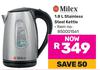 Milex 1.8L Stainless Steel Kettle (850001561)