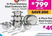 Tissolli 15-Piece Stainless Steel Cookware Set 725339-Per Set