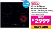 Defy 65cm 4 Plates Vitroceramic Hob Touch Control DHD406A (829877)