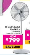 Logik 40cm Pedestal Fan White ZF-1616 (738078)