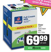 Clover UHT Full Cream Milk-4 x 1L