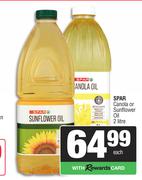 Spar Canola Or Sunflower Oil-2L Each