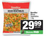 SaveMor Mixed Vegetables-1Kg Per Pack