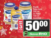 Purity Baby Food 200ml Or Puree 150ml Assorted-For 3