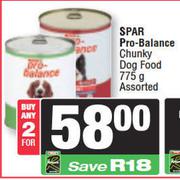 Spar Pro Balance Chunky Dog Food Assorted-For 2 x 775g