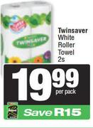 Twinsaver White Roller Towel-2s Per Pack