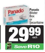 Panado Blister Box Or Secaritaine-Each