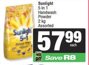 Sunlight 5 In 1 Handwash Powder Assorted-2Kg Each
